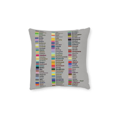 Reversible Square Cushion : Scottish Map of Clans Art, Various Sizes