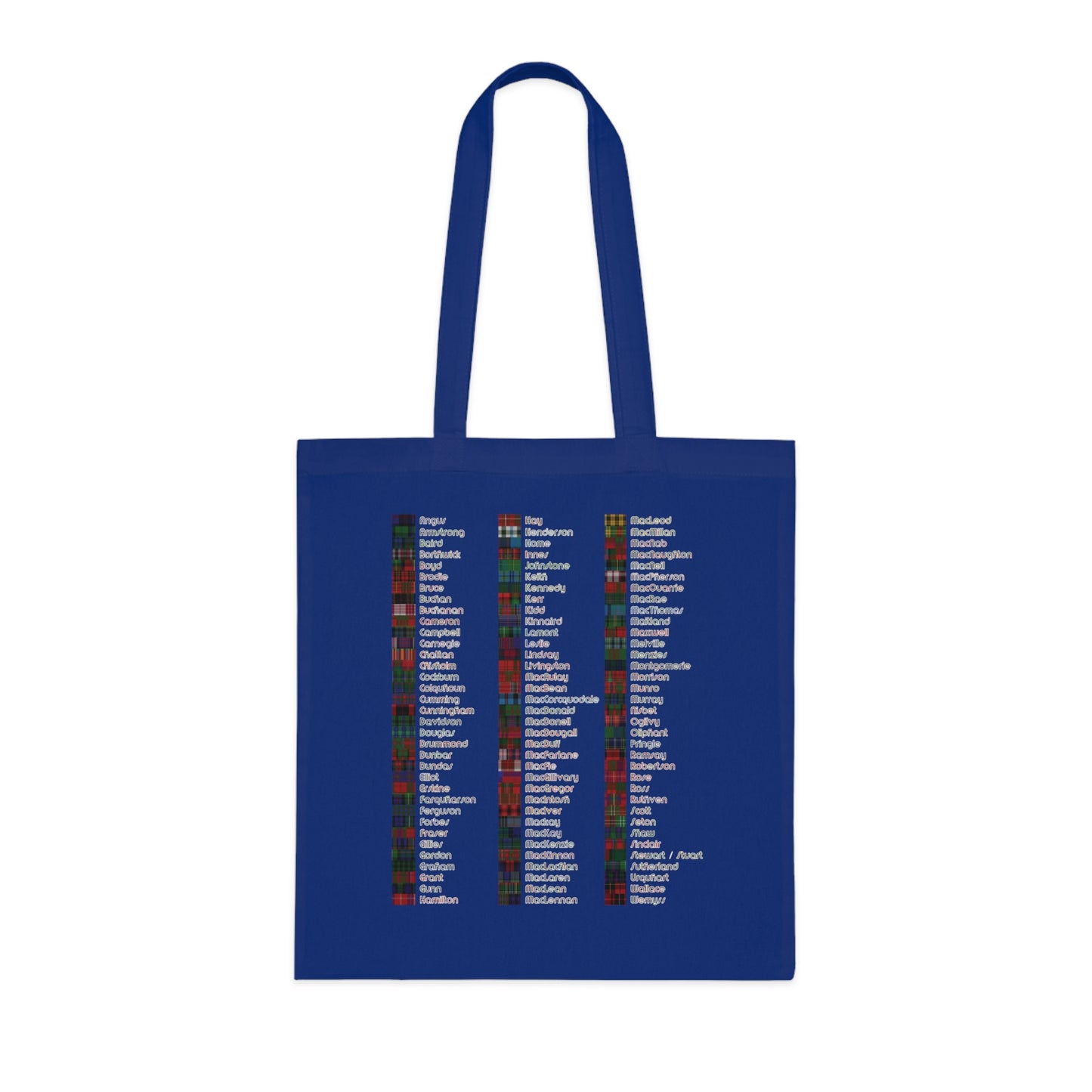 Scotland Tartan Clan Map Cotton Tote Bag