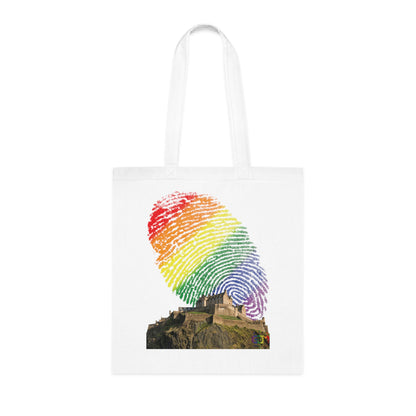 Edinburgh Castle Pride Fingerprint Sky Cotton Tote Bag