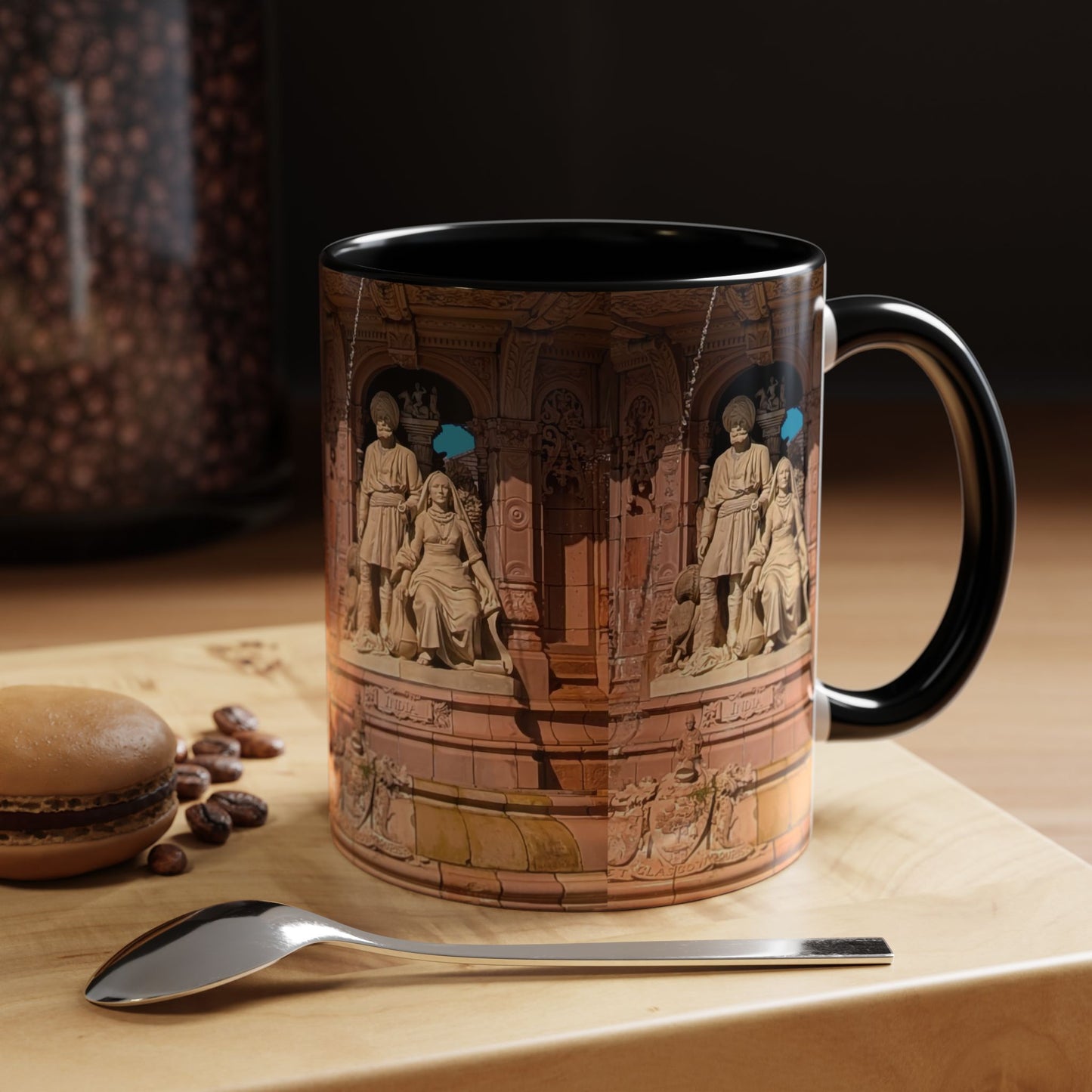 Tasses décoratives Écosse en gros plan - Scènes variées (noir)