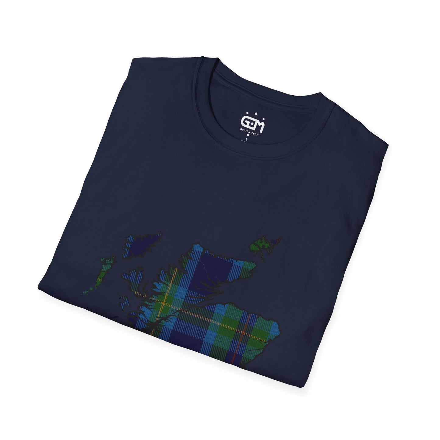 Scotland Tartan Map Softstyle Unisex T-Shirt - Miller Tartan Tee