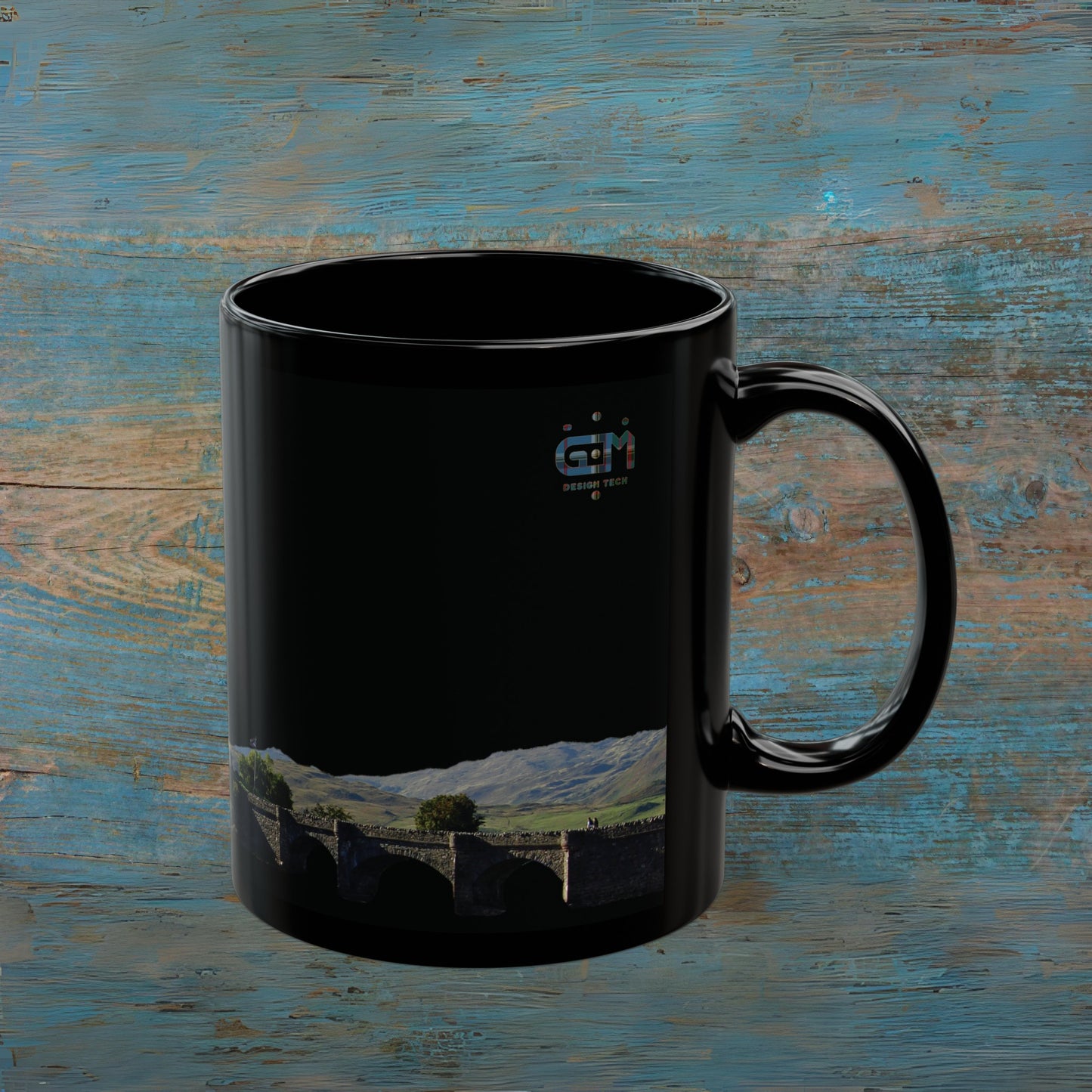 Eileen Donan Castle Photo Mug, Black