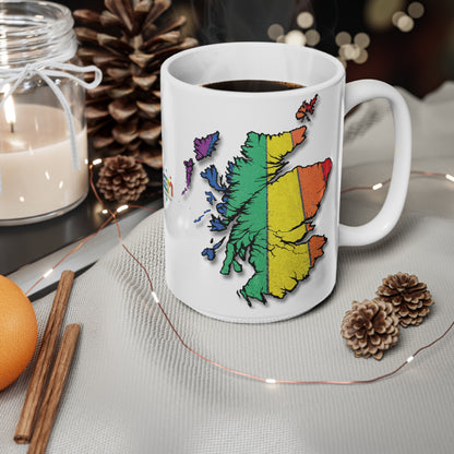 Scotland Map Pride Road Mug, White