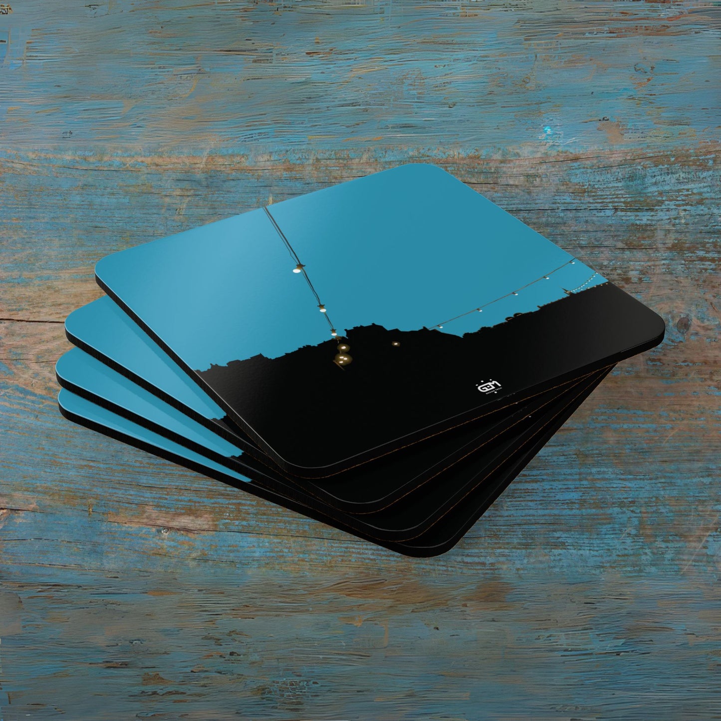 Scotland Art Cork Coaster Set - Silhouettes