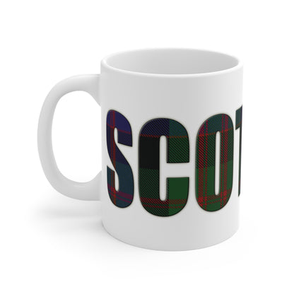 Scotland Lettering Tartan Mug 11oz, MacDonald Tartan