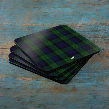 Scottish Tartan Cork Coaster Set (A-F)