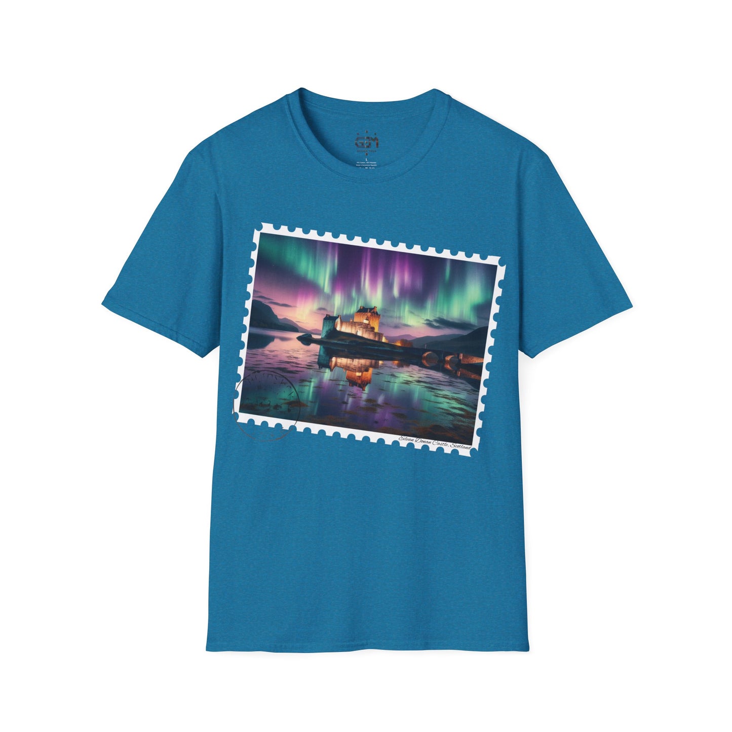 Postcard Eilean Donan Castle Art Softstyle T-Shirt, Unisex Tee, Scotland Shirt, Various Colours