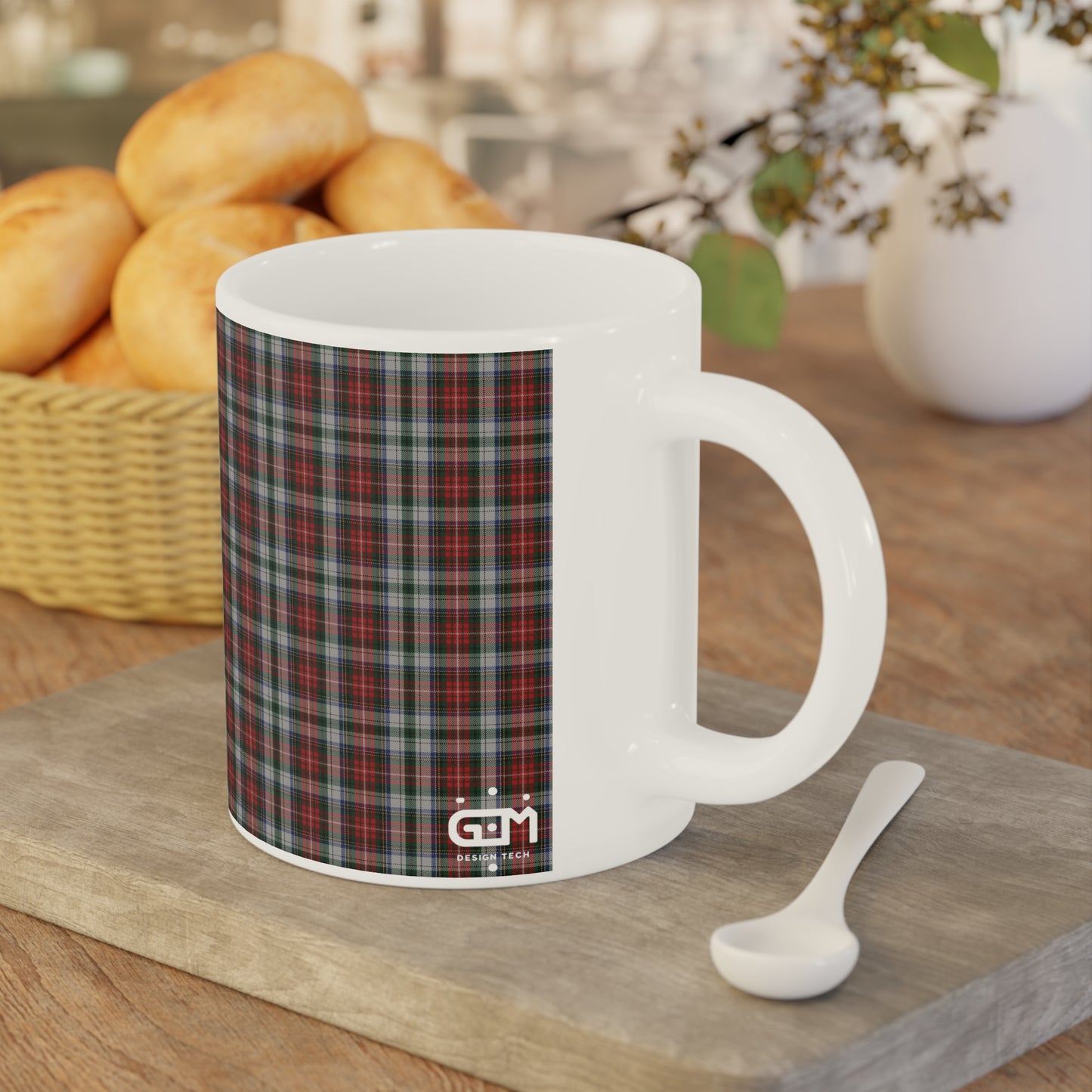 Tartan Mug - Stewart Tartan, Scottish, Various Sizes