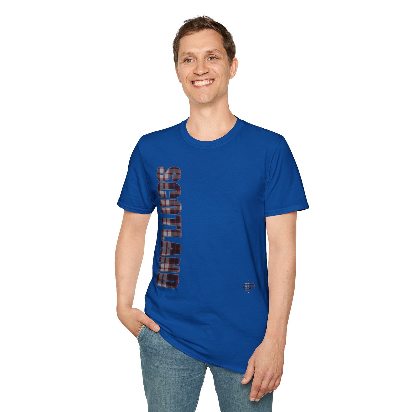 Tartan Scotland Lettrage Softstyle T-shirt unisexe, MacPherson Tartan Tee 