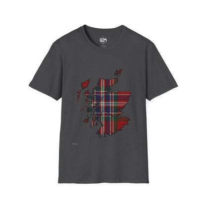 Scotland Tartan Map Softstyle Unisex T-Shirt - MacFarlane Tartan Tee