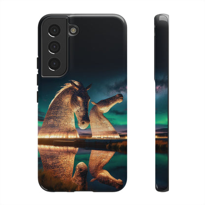 Kelpies Northern Lights Art Phone Case, Scotland, Samsung