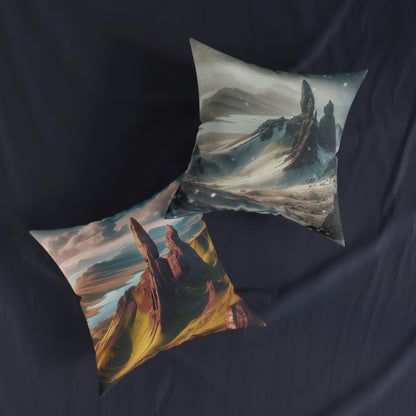 Reversible Square Cushion : Isle of Skye Old Man of Storr, Various Sizes