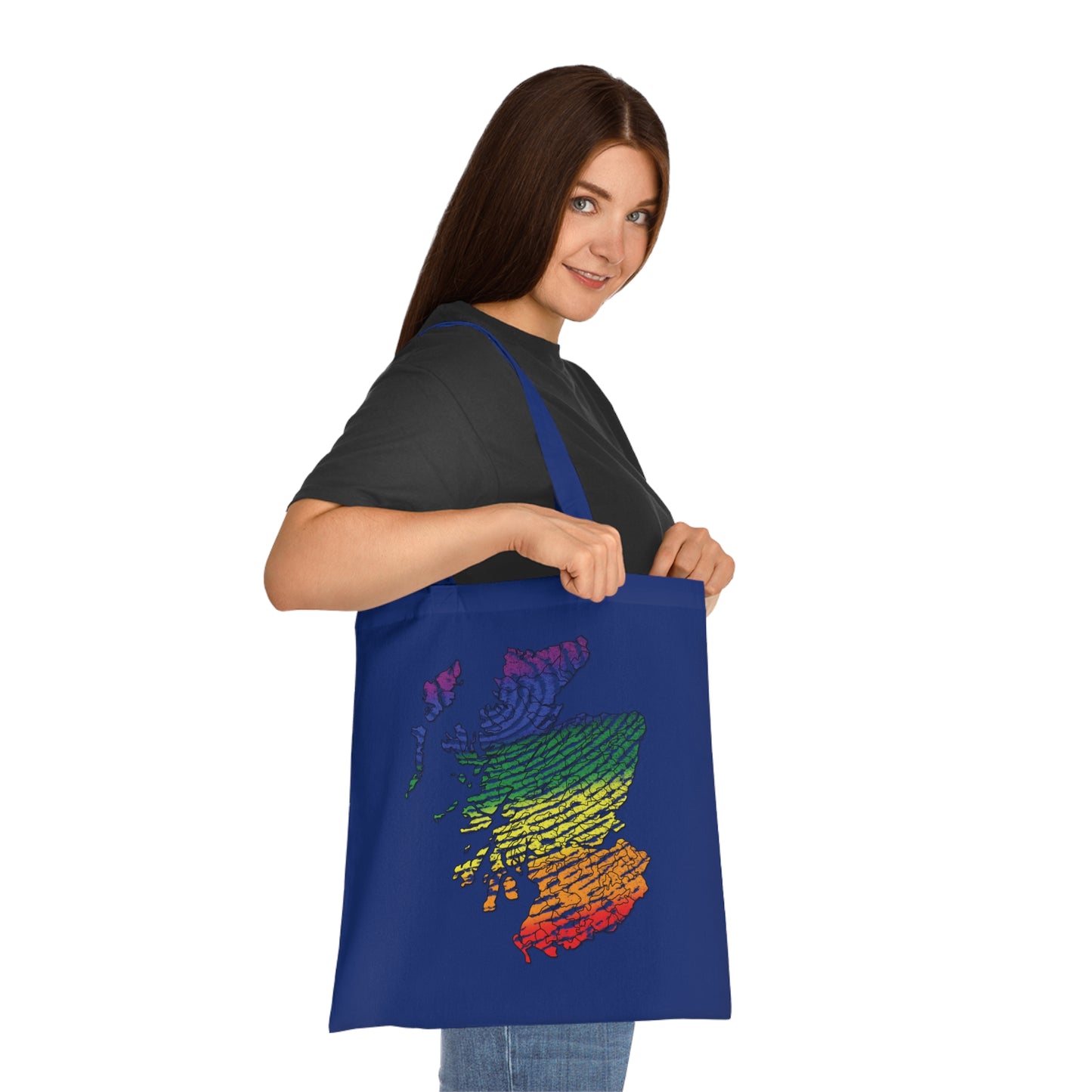 Scotland Pride Fingerprint Clan Map Cotton Tote Bag