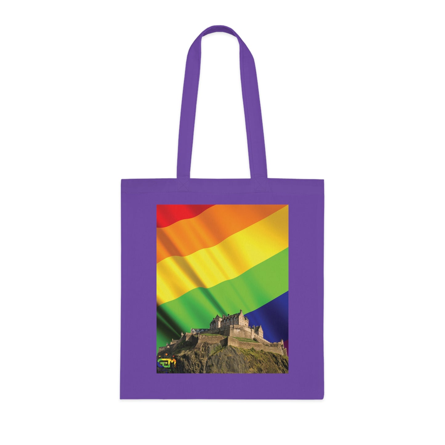 Edinburgh Castle Pride Flag Sky Cotton Tote Bag