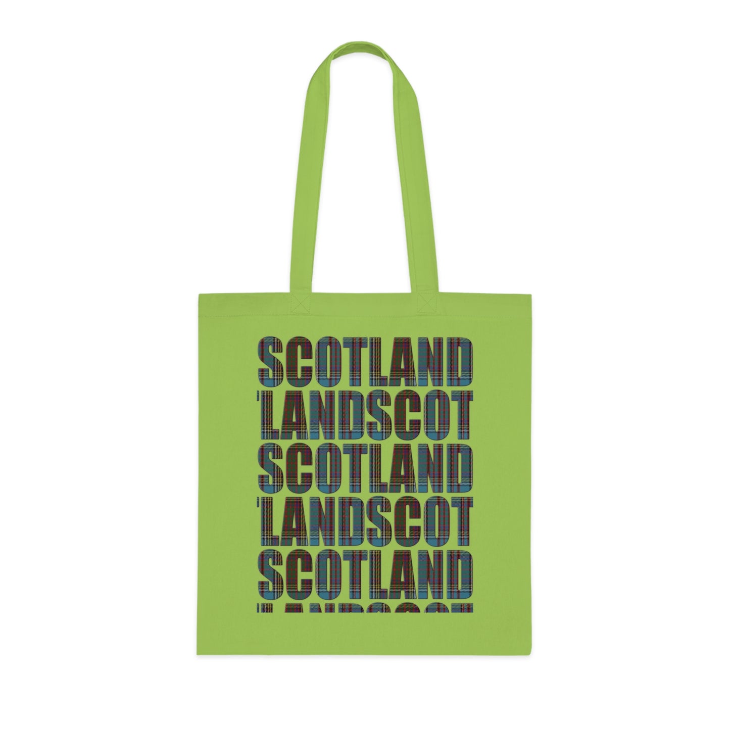 Reversible Scotland Tartan Map Cotton Tote Bag - Anderson Tartan