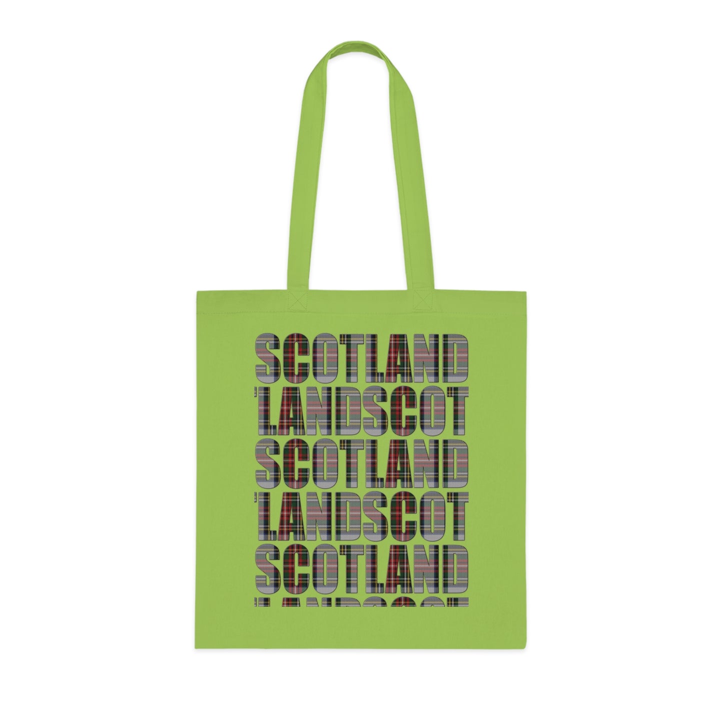 Reversible Scotland Tartan Map Cotton Tote Bag - Stewart Dress Tartan