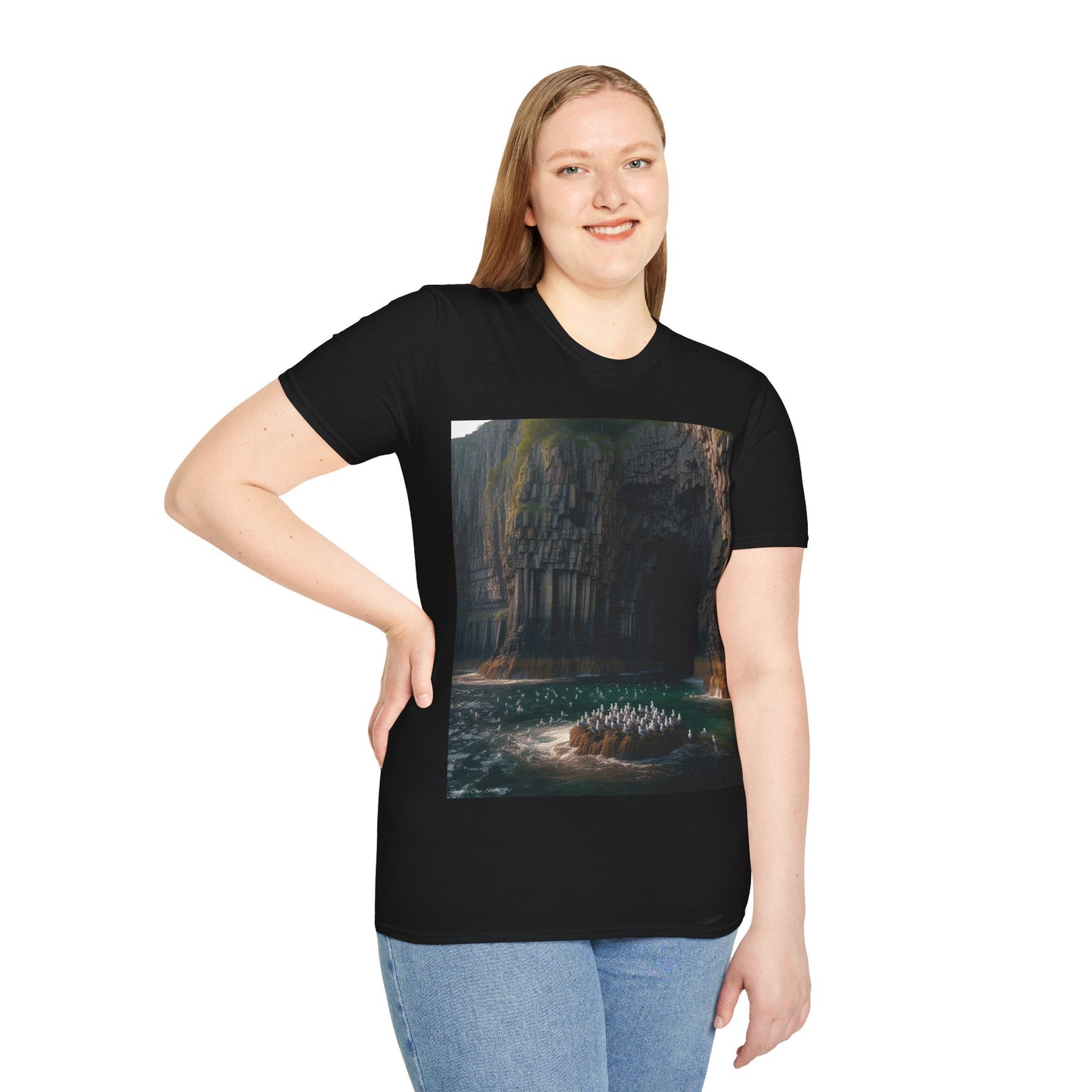 Fingal's Cave - Staffa Softstyle T-Shirt, Unisex Tee, Scottish Landmarks, Various Colours