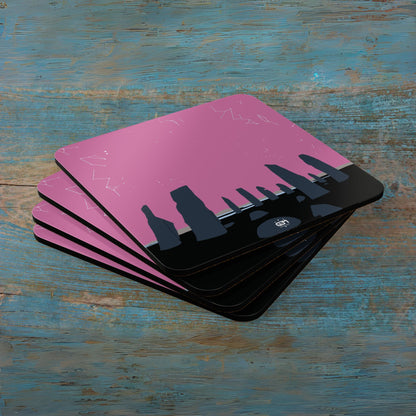 Scotland Art Cork Coaster Set - Silhouettes