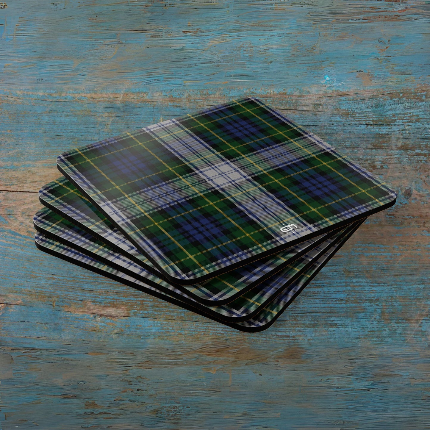Scottish Tartan Cork Coaster Set (G-L)