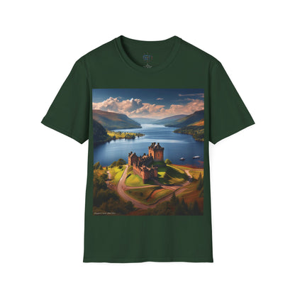 Urquhart Castle - Loch Ness Softstyle T-Shirt, Unisex Tee, Scottish Landmarks, Various Colours