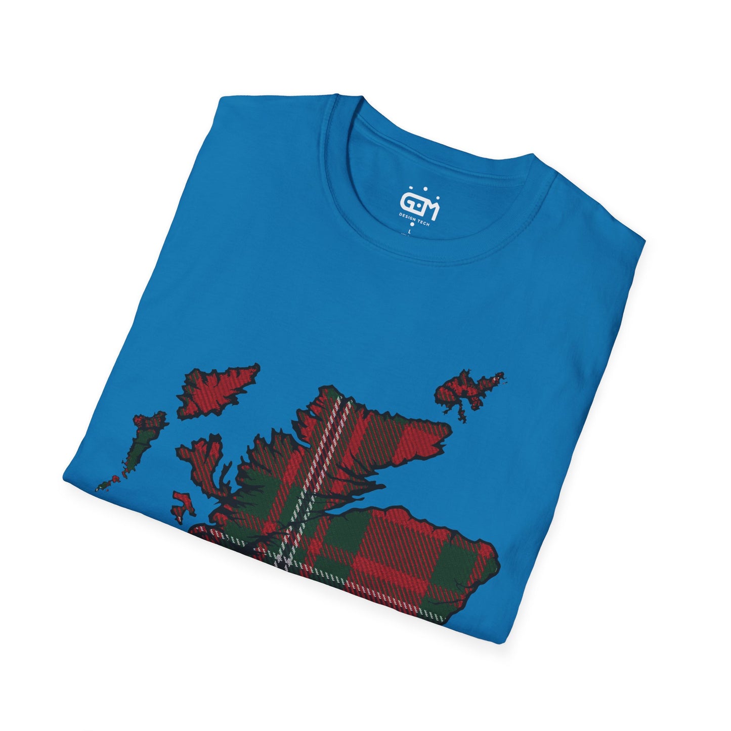 Scotland Tartan Map Softstyle Unisex T-Shirt, MacGregor Tartan, Various Colours