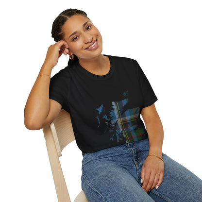 Scotland Tartan Map Softstyle Unisex T-Shirt - Anderson Old Tartan Tee