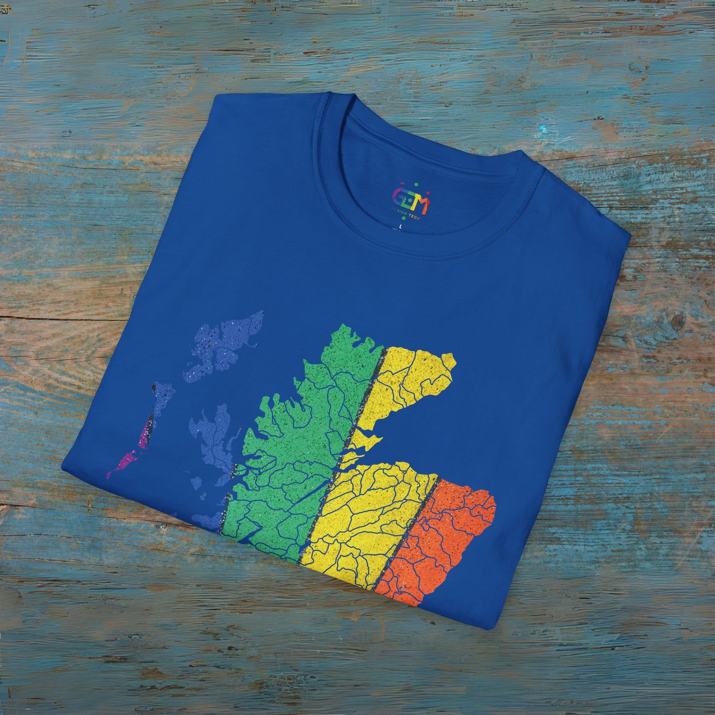 Pride Road Clan Regions Scotland Map Unisex T-Shirt, Various Colours