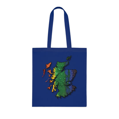 Scotland Pride Rain Map Cotton Tote Bag