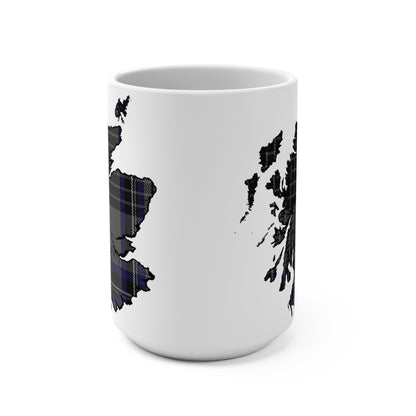 Scotland Map Mug 15oz, Hood Tartan