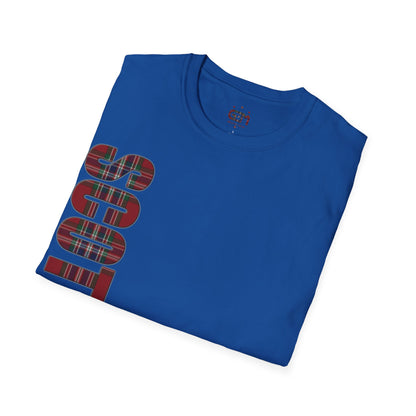 Scotland Lettering MacFarlane Tartan Softstyle T-Shirt, Unisex Tee, Various Colours