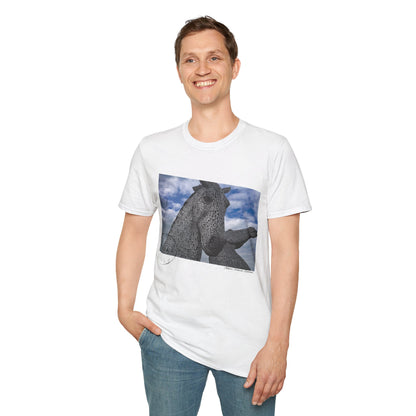 Postcard Kelpies Photo Softstyle T-Shirt, Unisex Tee, Scotland Shirt, Various Colours