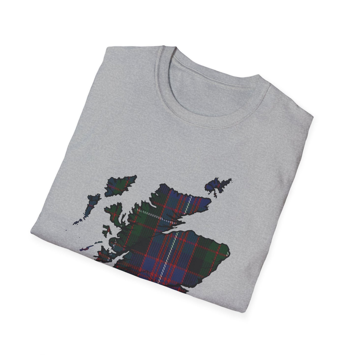 Tartan Ecosse Carte Softstyle T-Shirt Unisexe - Rankin Tartan Tee 