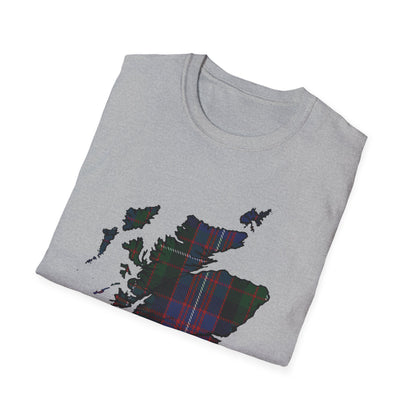 Tartan Ecosse Carte Softstyle T-Shirt Unisexe - Rankin Tartan Tee 