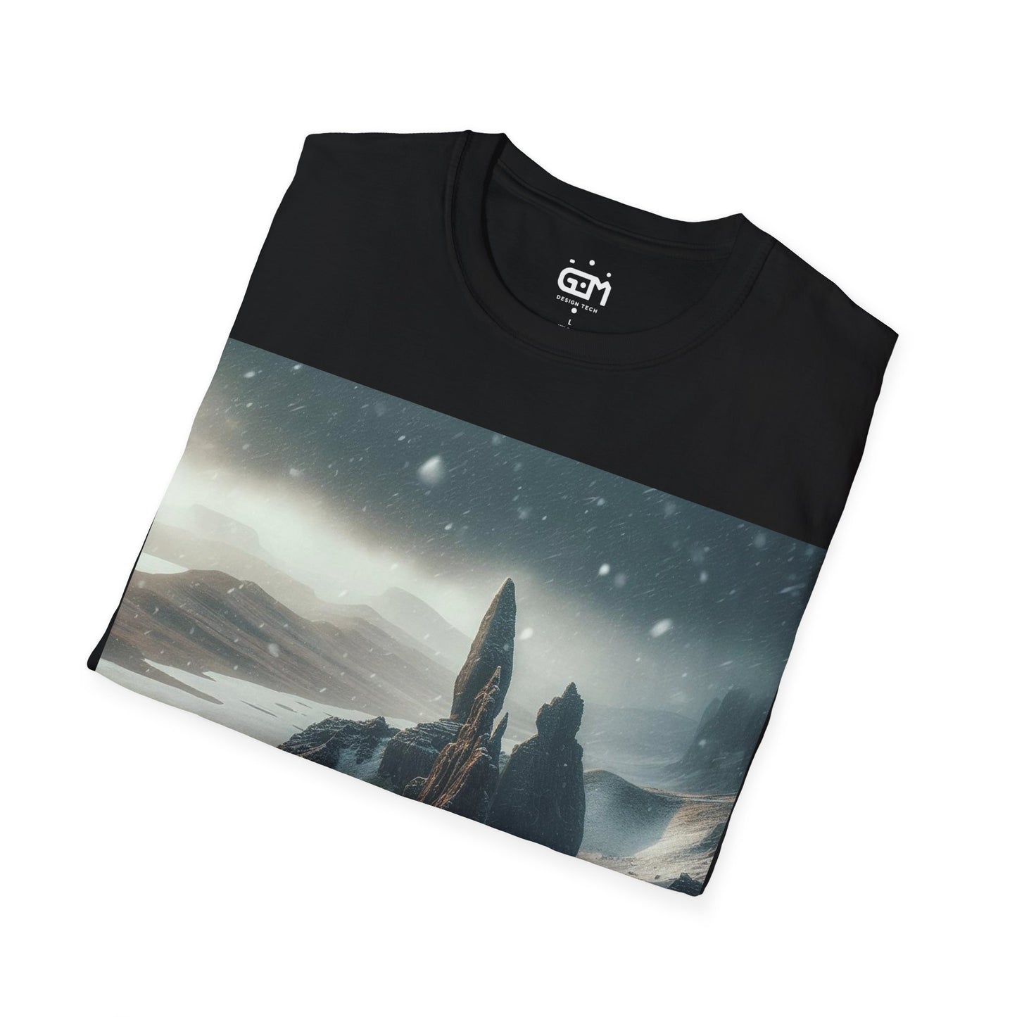 Old Man of Storr Winter Softstyle T-Shirt, Unisex Tee, Scotland Shirt, Scottish Landmark, Nature, Scenery, Various Colours