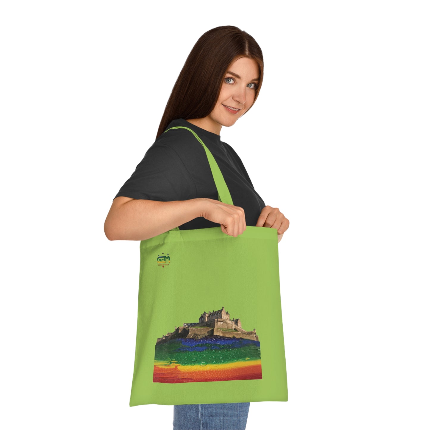 Pride Rain Rock Edinburgh Castle Cotton Tote Bag