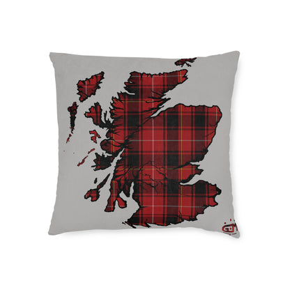 Reversible Square Cushion : Stag / Scotland Map - MacIver Tartan, Various Sizes