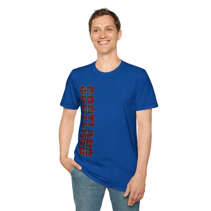 Scotland Lettering Tartan Softstyle Unisex T-Shirt, MacFarlane Tartan Tee