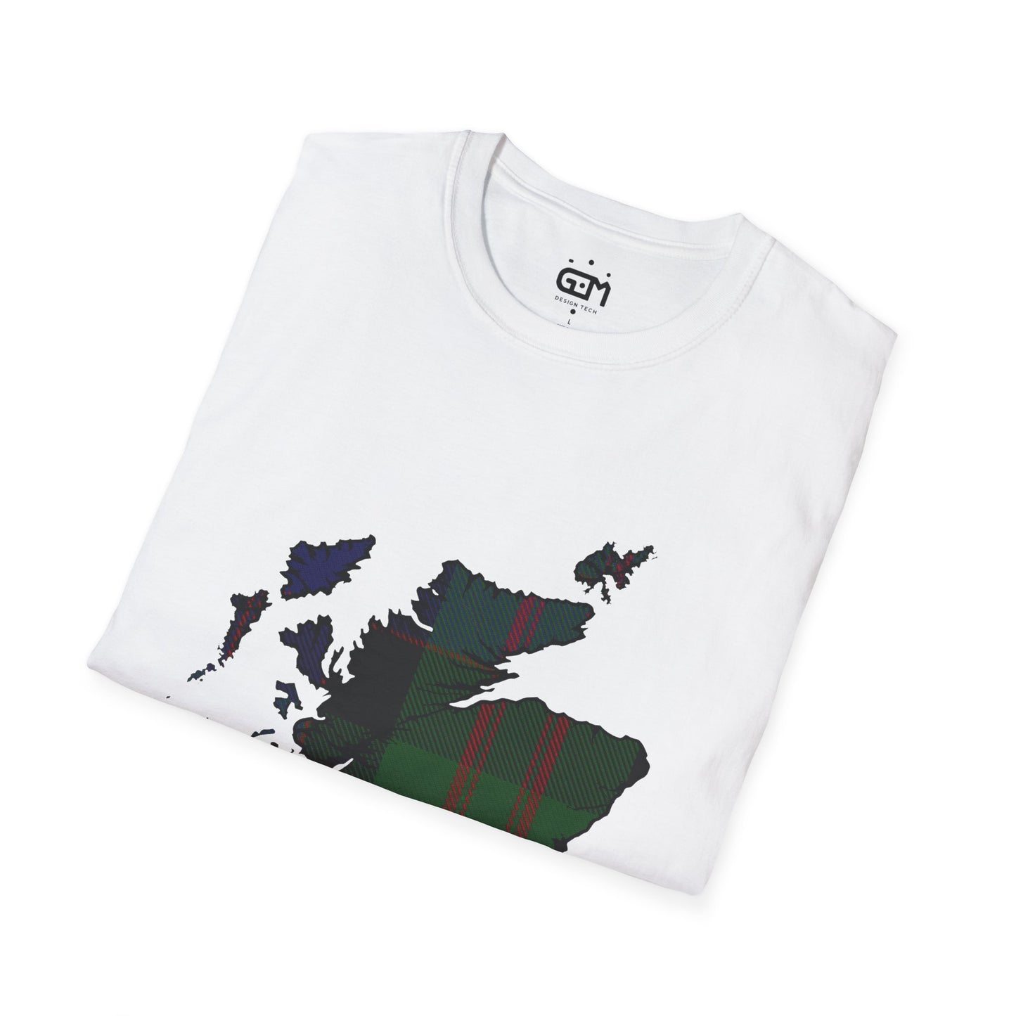 Scotland Tartan Map Softstyle Unisex T-Shirt - MacDonald Tartan Tee