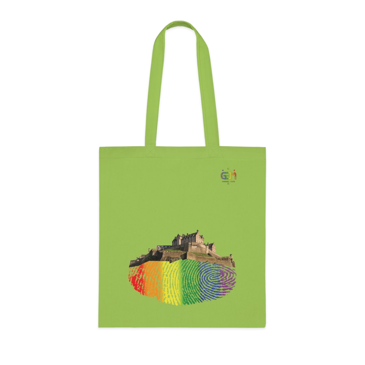 Pride Fingerprint Rock Edinburgh Castle Cotton Tote Bag