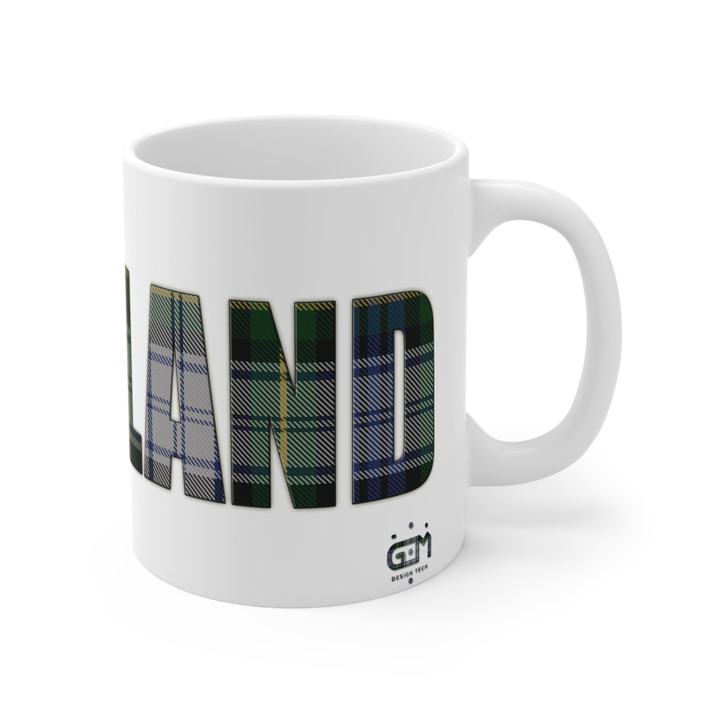 Scotland Tartan Mug - Gordon Dress, Coffee Cup, Tea Cup, Scotland, White