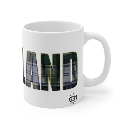 Scotland Tartan Mug - Gordon Dress, Coffee Cup, Tea Cup, Scotland, White