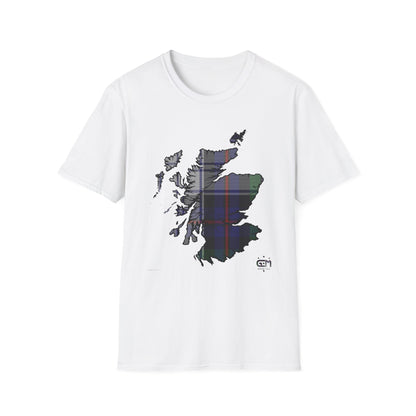 Tartan Ecosse Carte Softstyle T-Shirt Unisexe - Argyle Dress Tartan Tee 