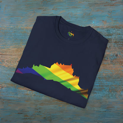 Edinburgh Castle Pride Flag Art Unisex T-Shirt