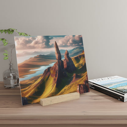 Summer Collection Gallery Stand Old Man of Storr Isle of Skye, Oak Picture Stand, Scotland Art, Scenery, Landmarks, Various Sizes