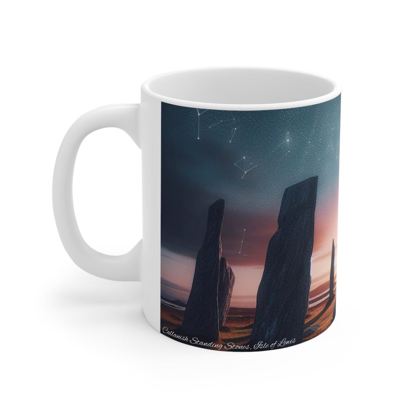 Callanish Standing Stones Mug - Isle of Lewis, Coffee Cup, Tea Cup, Scotland, White