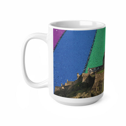 Edinburgh Castle Pride Road Sky Photo Mug, White