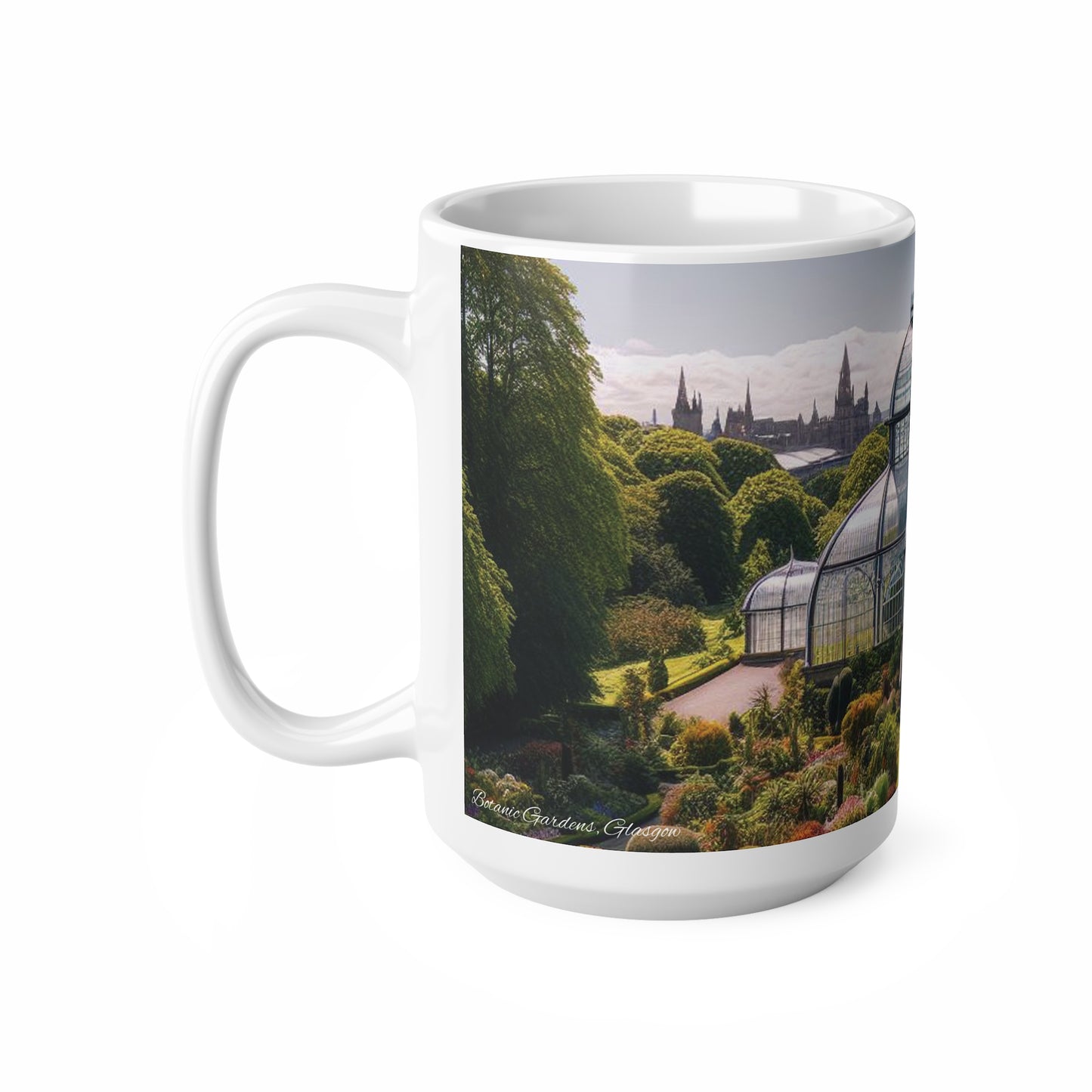 Botanic Gardens Glasgow Mug, Coffee Cup, Tea Cup, Scotland, White