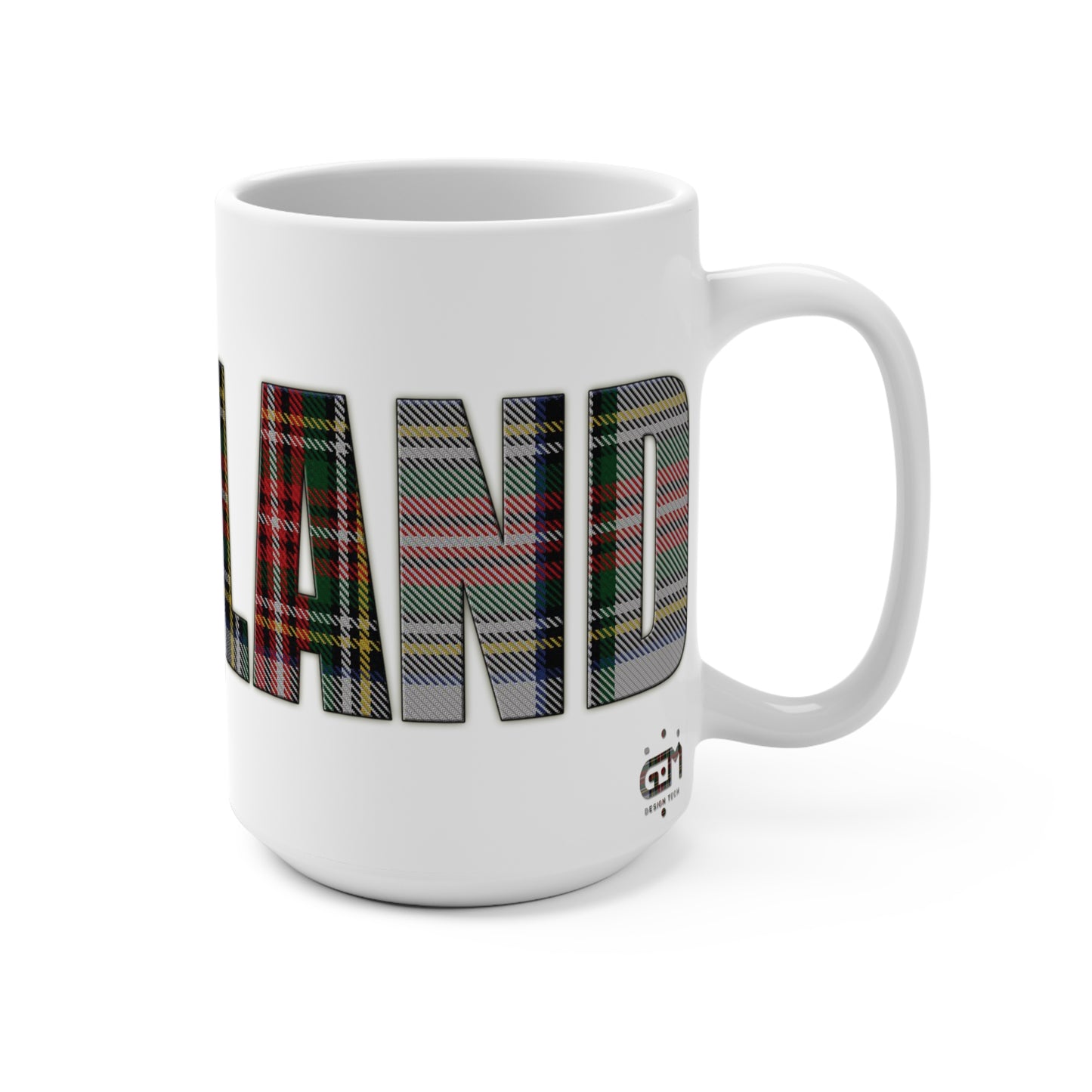 Scotland Lettering Tartan Mug 15oz, Stewart Dress Tartan