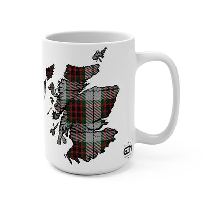 Scotland Map Mug 15oz, Fraser Dress Tartan