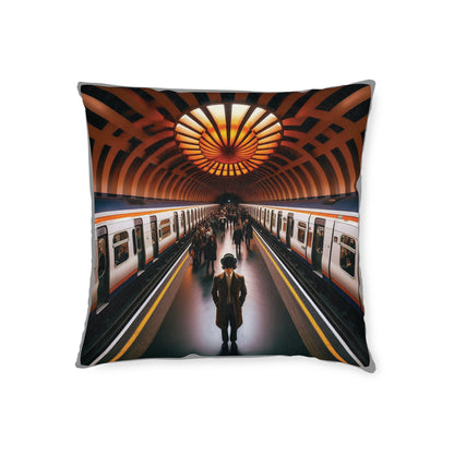 Glasgow's Clockwork Orange Subway Square Cushion, Various Sizes